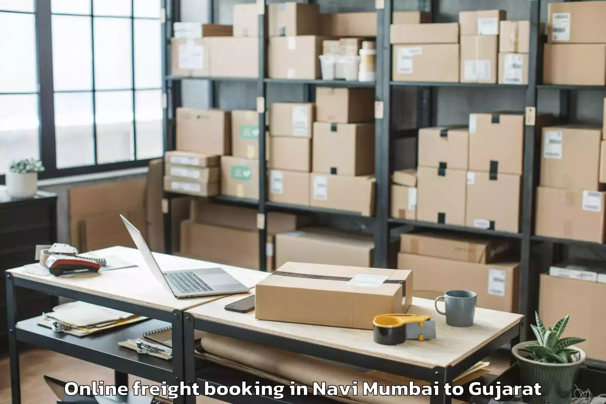 Efficient Navi Mumbai to Dhandhuka Online Freight Booking